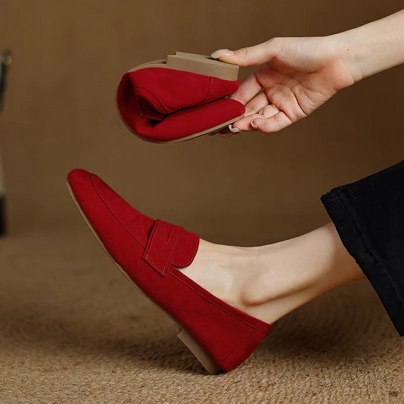 Minimal Suede Slip-On Loafers