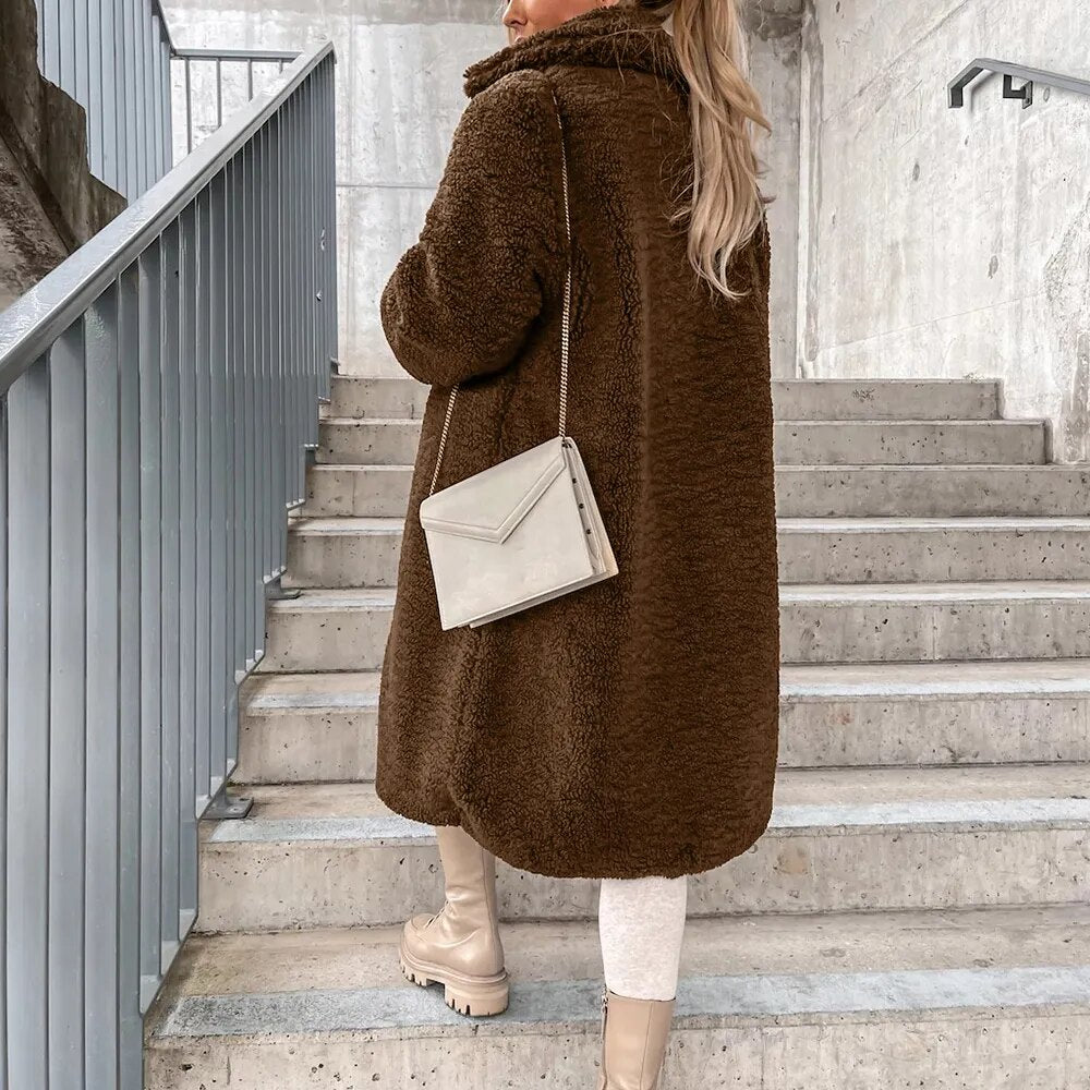 Minimal Fleece Longline Overcoat