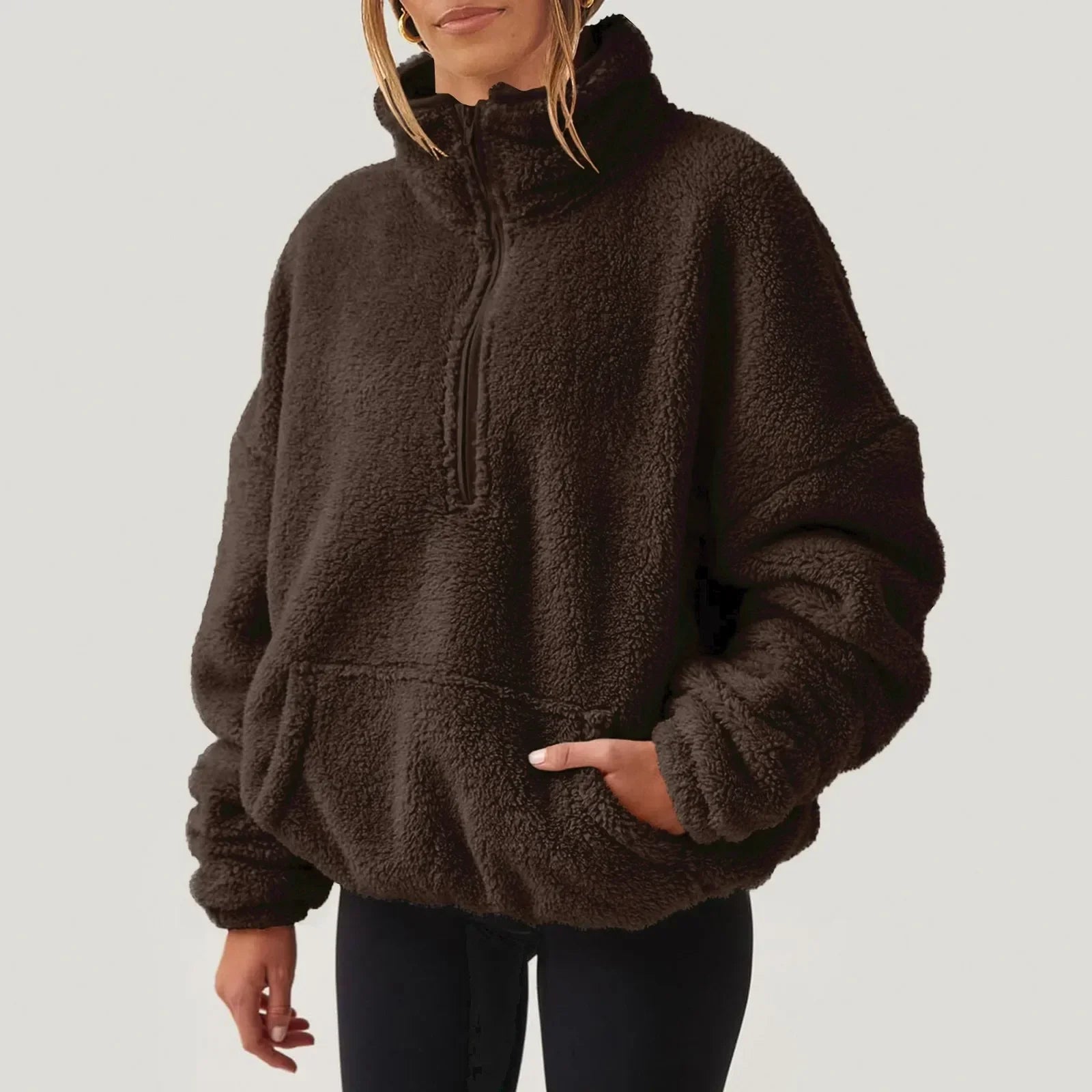 Half-Zip Plush Sweater