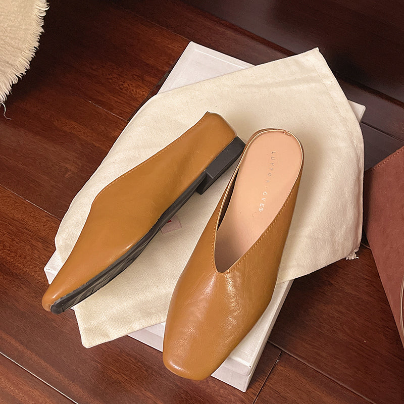 Classic Vegan Leather Slip-On Flats