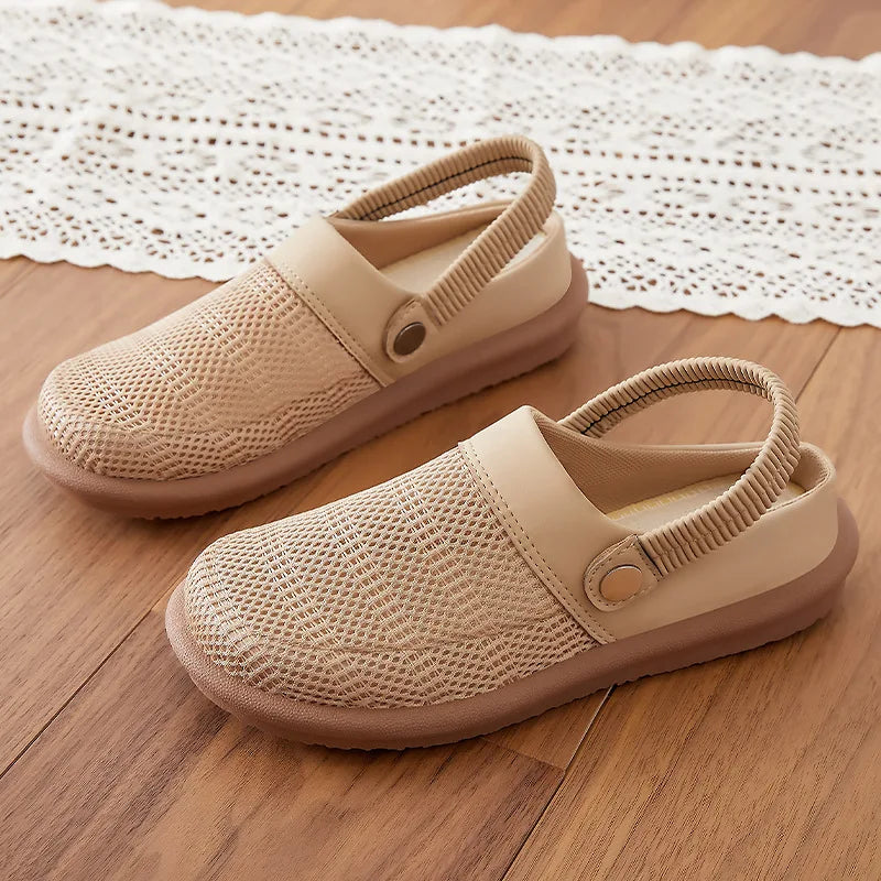Breathable Mesh Slip-On Clogs with Cushioned Footbed