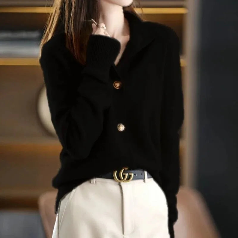 Oversized Button Front Knit Cardigan