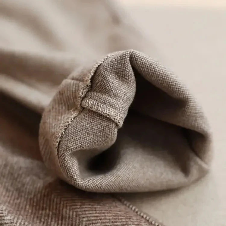 Tailored High-Waist Wool Dress Trousers