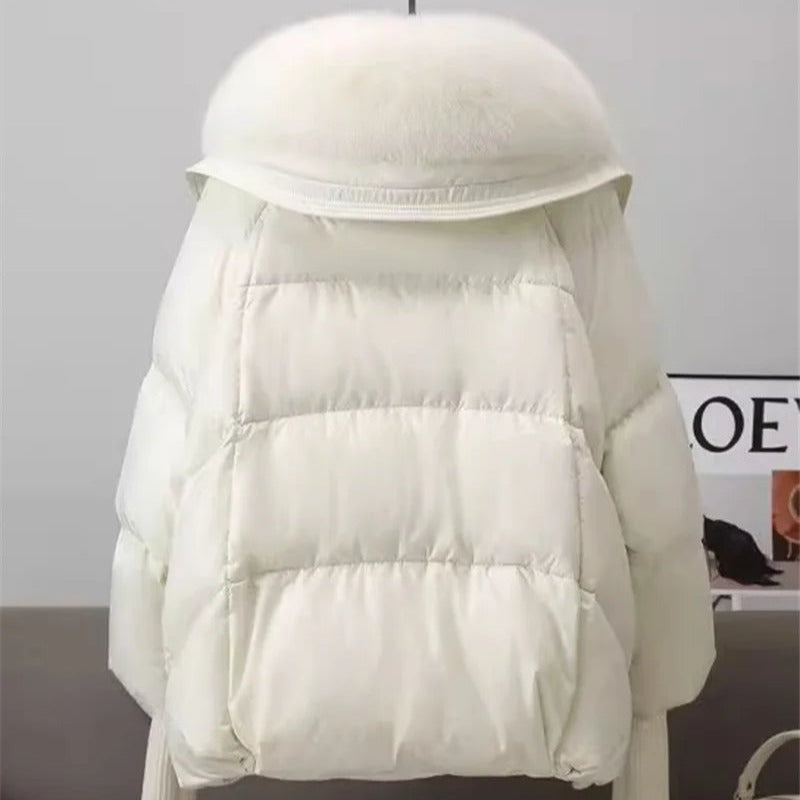 Oversized Faux Fur Collar Insulated Winter Parka Coat