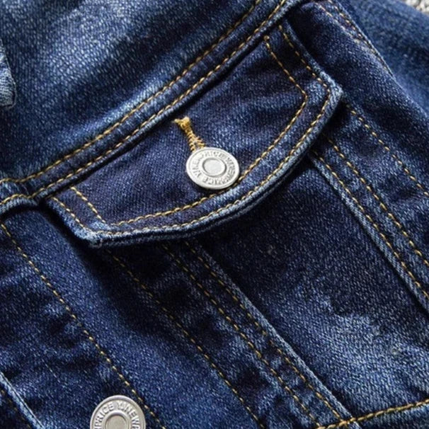 Classic Utility Denim Button Jacket