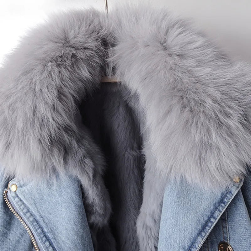 Vintage Wash Hooded Denim Jacket