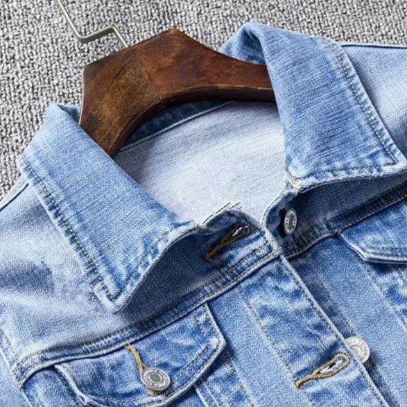 Classic Utility Denim Button Jacket