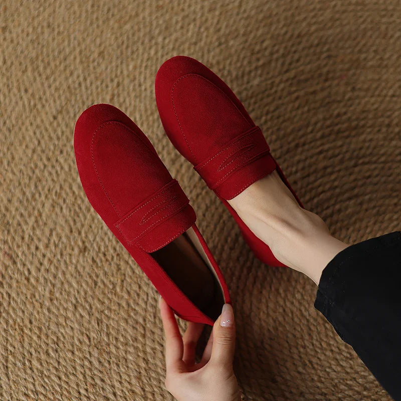 Minimal Suede Slip-On Loafers
