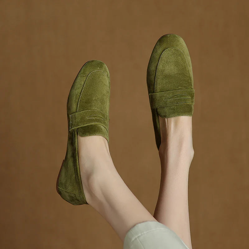 Minimal Suede Slip-On Loafers