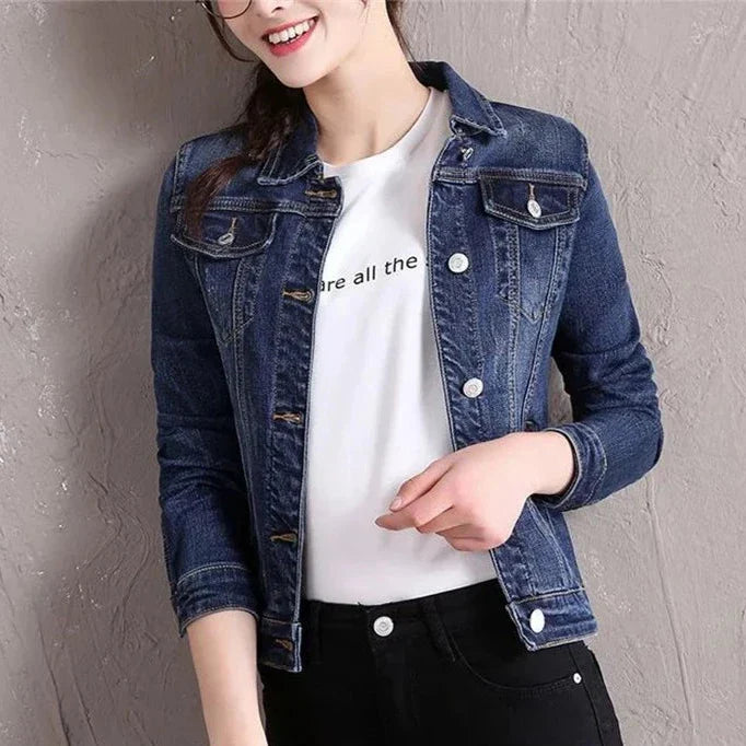 Classic Utility Denim Button Jacket