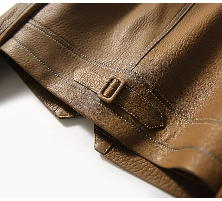 Structured Faux Leather Utility Jacket