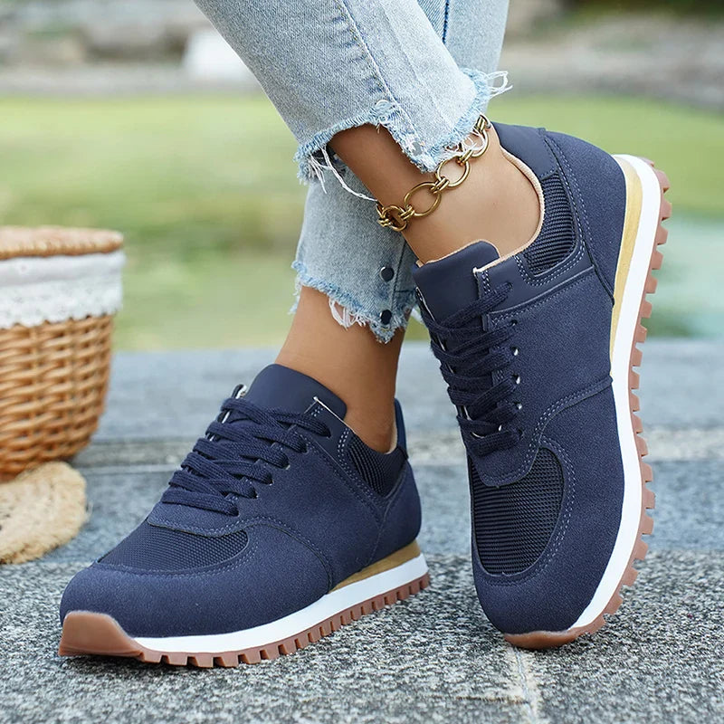 Lightweight Mesh Lace-Up Running Sneakers