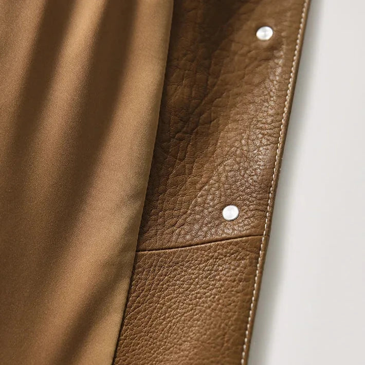 Structured Faux Leather Utility Jacket