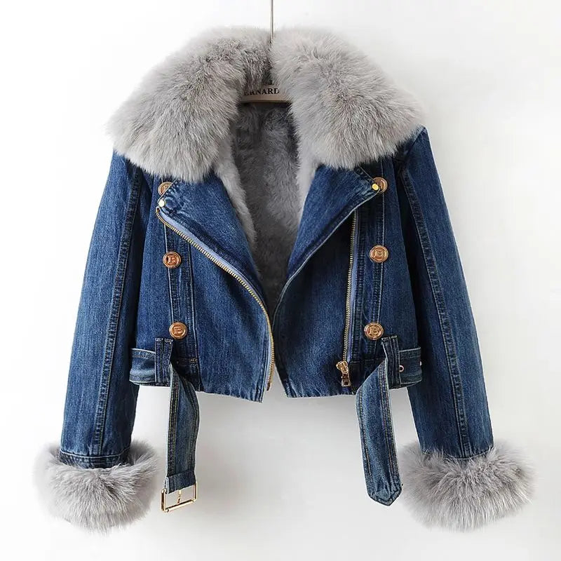 Vintage Wash Hooded Denim Jacket