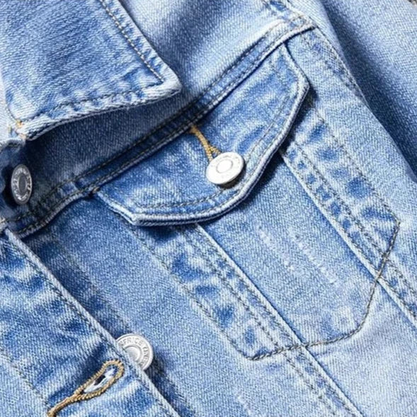 Classic Utility Denim Button Jacket