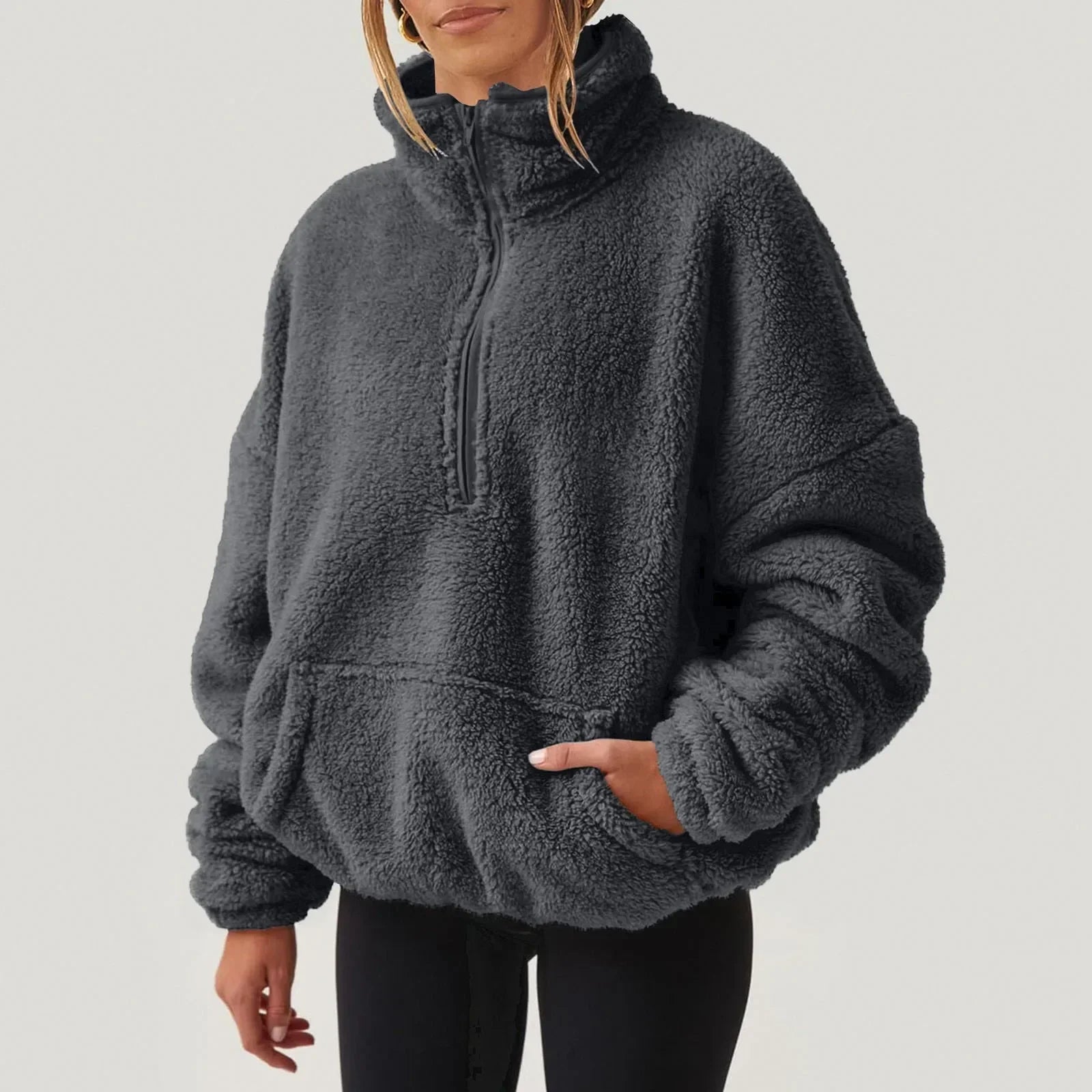 Half-Zip Plush Sweater