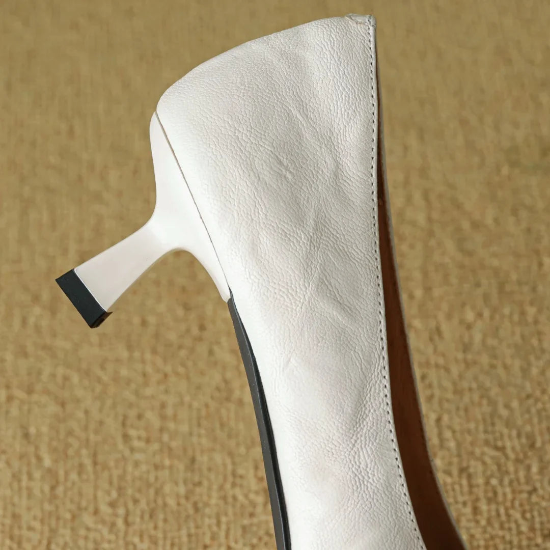 Classic Leather Mary Jane Block Heels