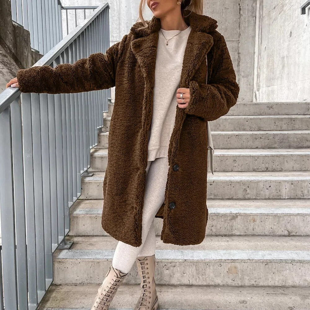 Minimal Fleece Longline Overcoat