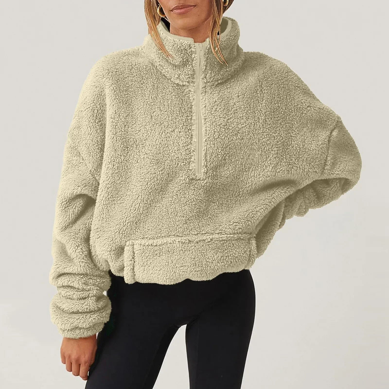 Half-Zip Plush Sweater