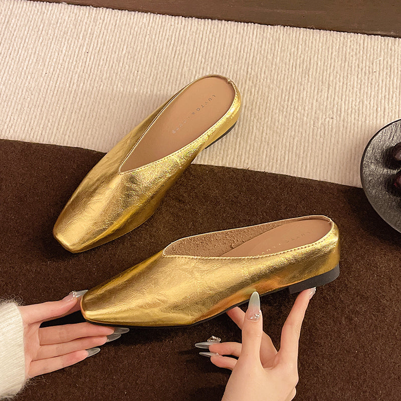 Classic Vegan Leather Slip-On Flats