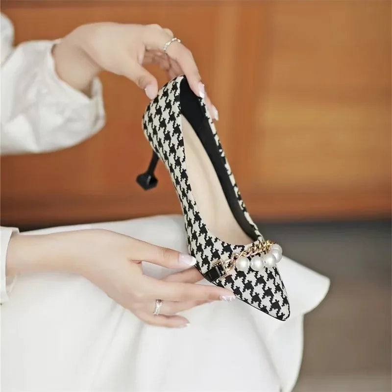 Elegant Pointed Toe Satin Stiletto Heels with Ankle Strap