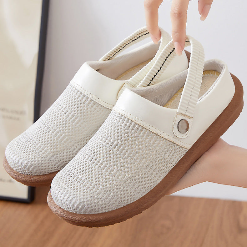 Breathable Mesh Slip-On Clogs with Cushioned Footbed