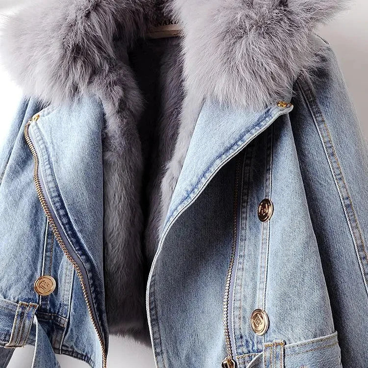 Vintage Wash Hooded Denim Jacket