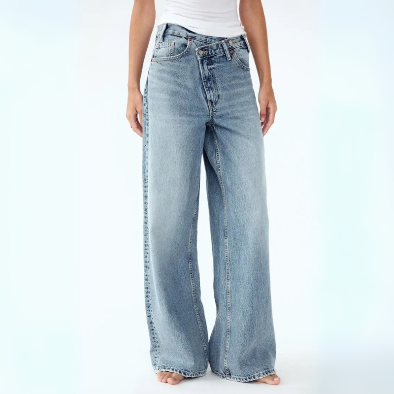 Vintage Wash High-Rise Wide Leg Jeans