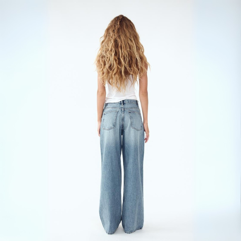 Vintage Wash High-Rise Wide Leg Jeans