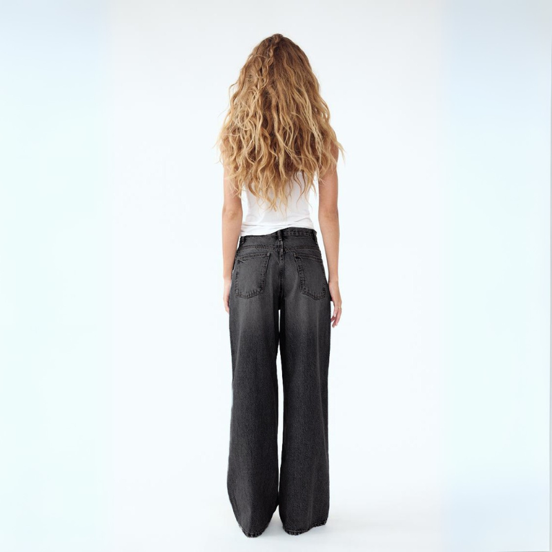 Vintage Wash High-Rise Wide Leg Jeans