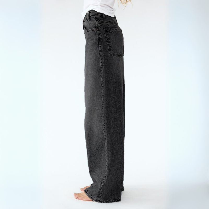 Vintage Wash High-Rise Wide Leg Jeans