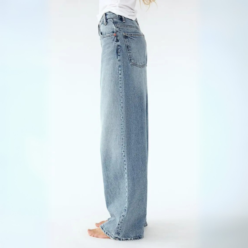 Vintage Wash High-Rise Wide Leg Jeans