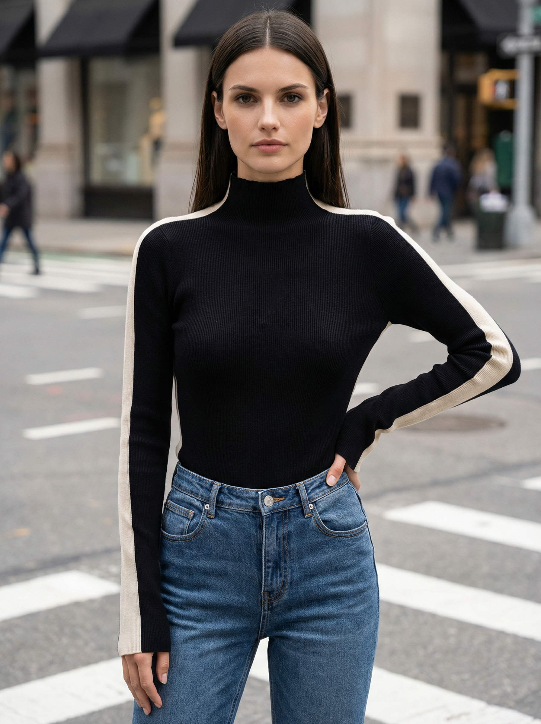 Reversible Long Sleeve Knit Top