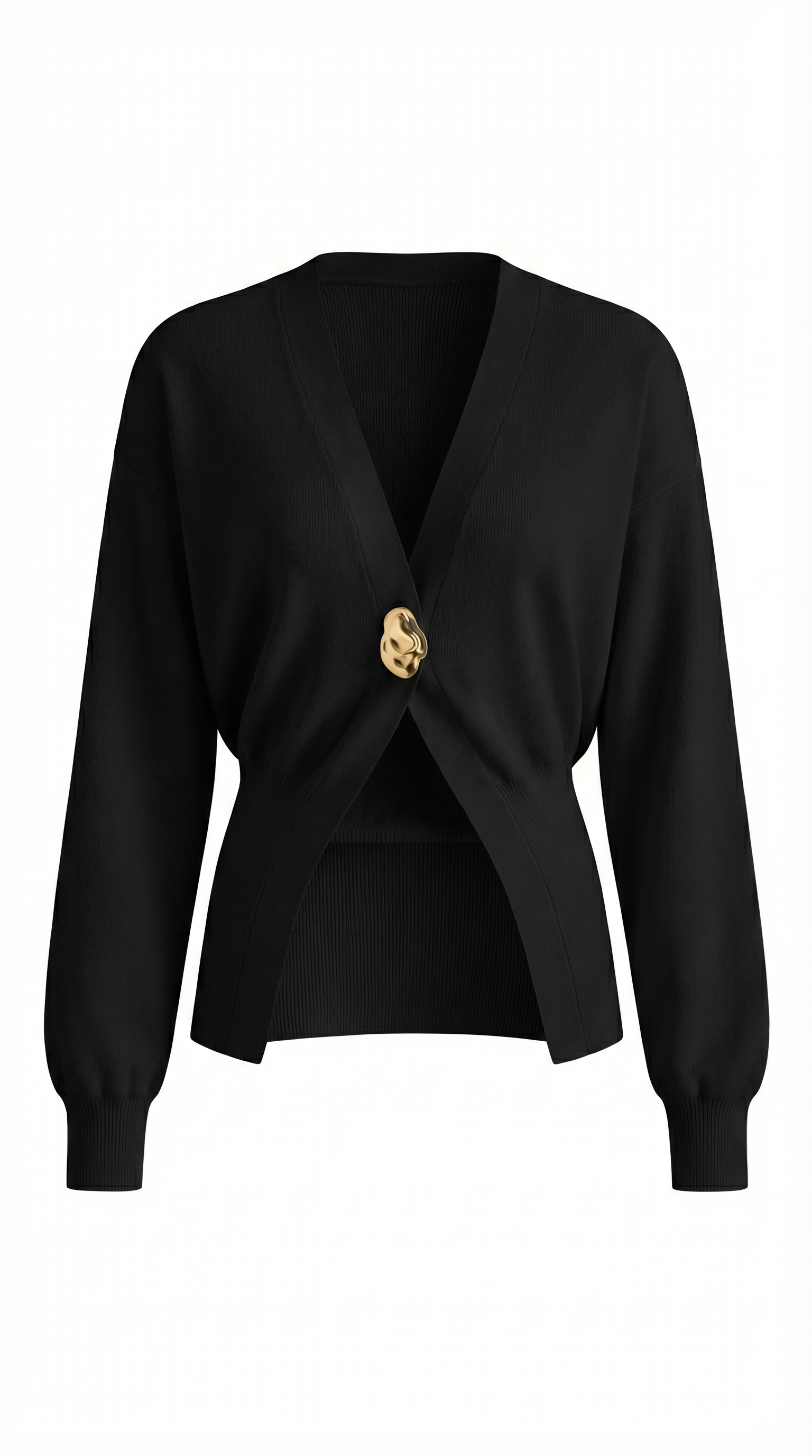 Gold Button Knit Cardigan