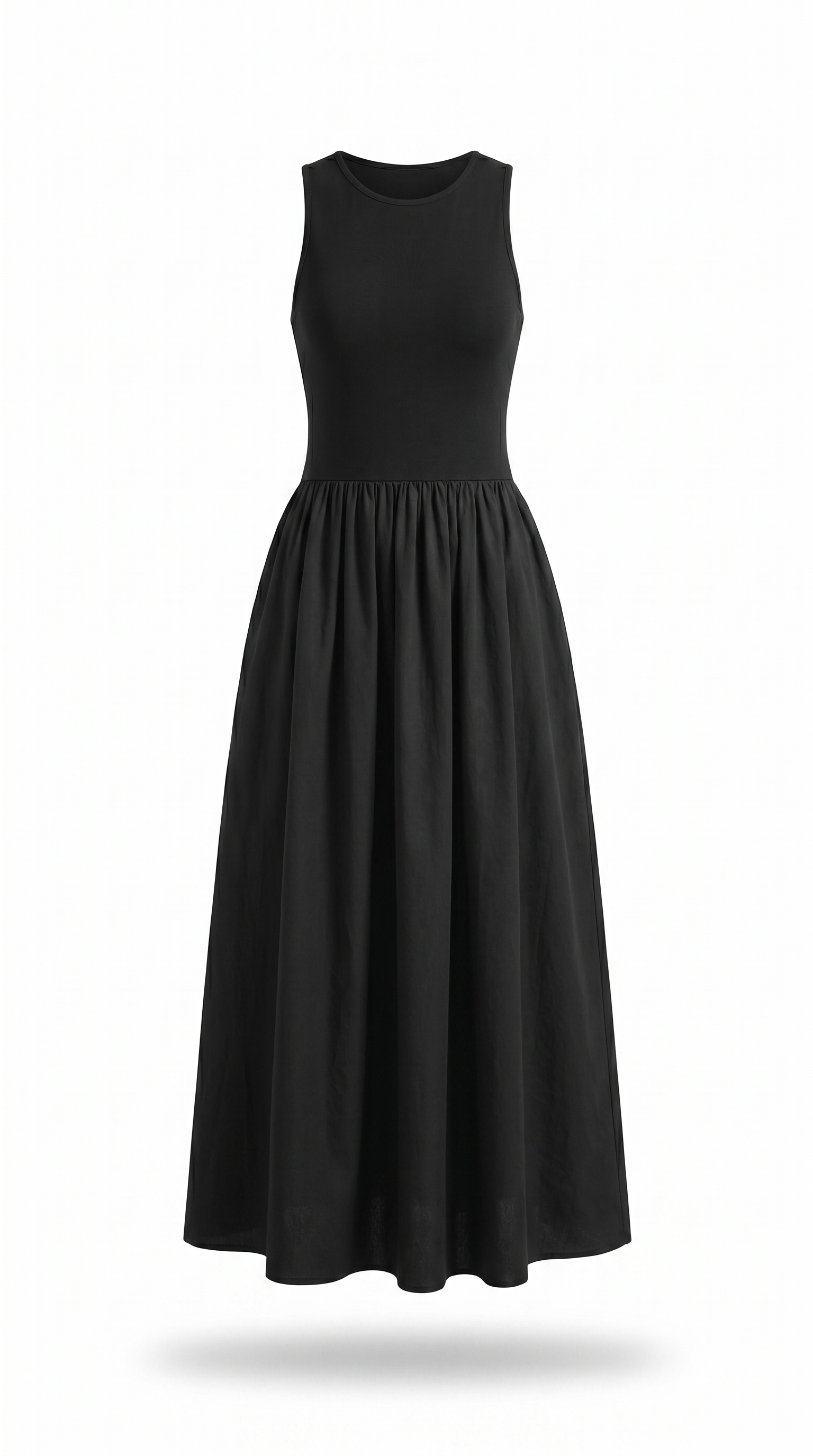 Relaxed Crew Neck Maxi Dress