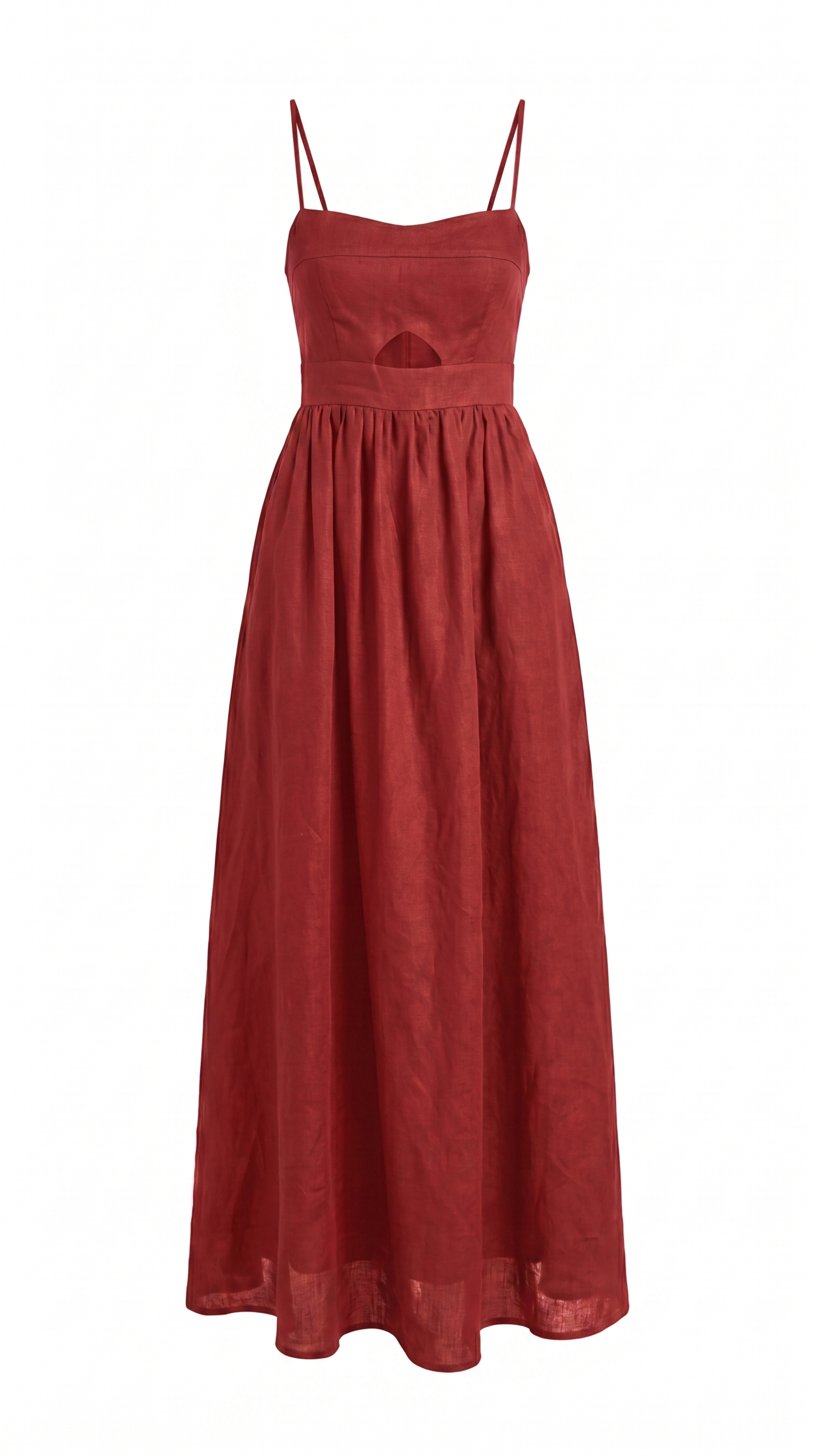 Cutout Pocket Cotton Maxi Dress