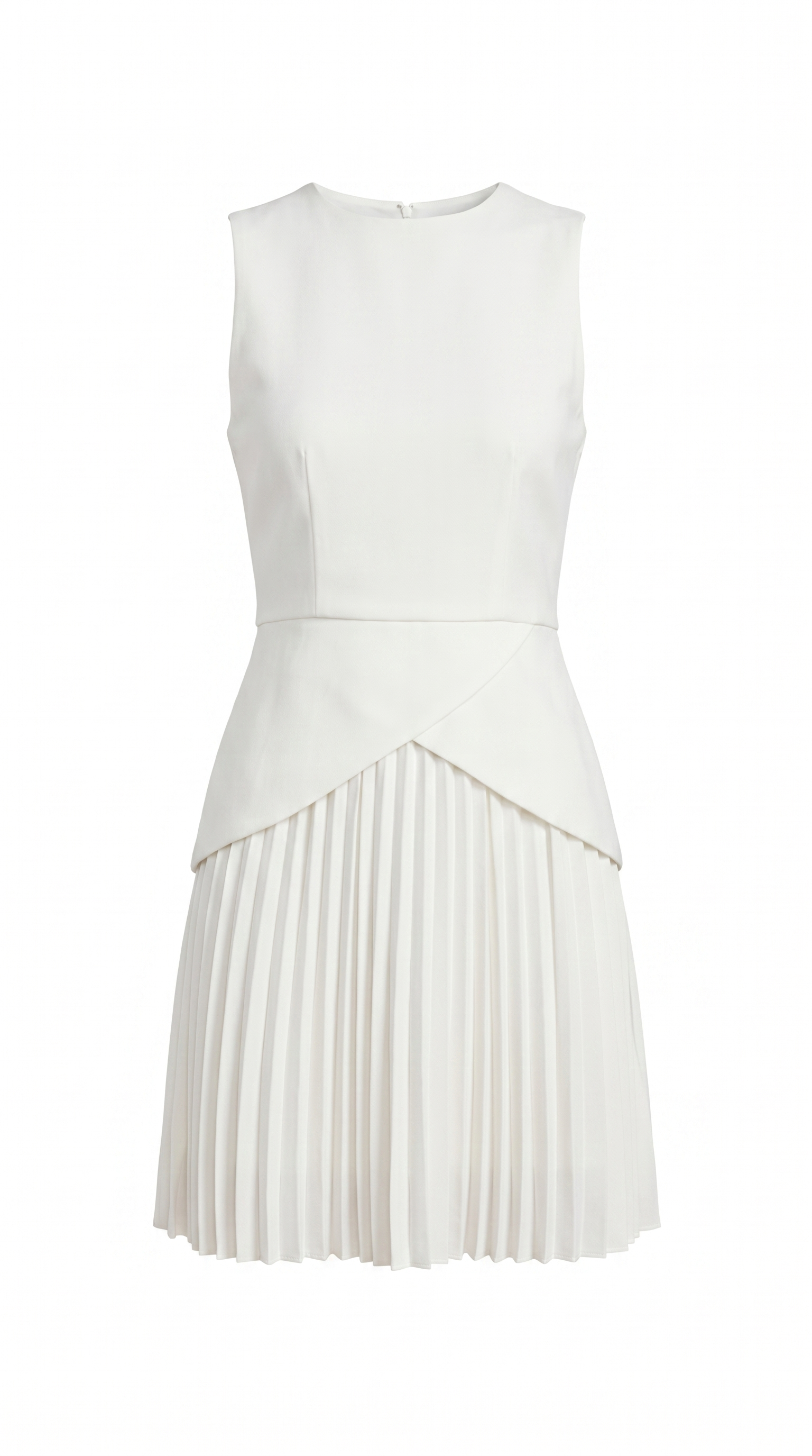 Sleeveless Pleated Hem Mini Dress
