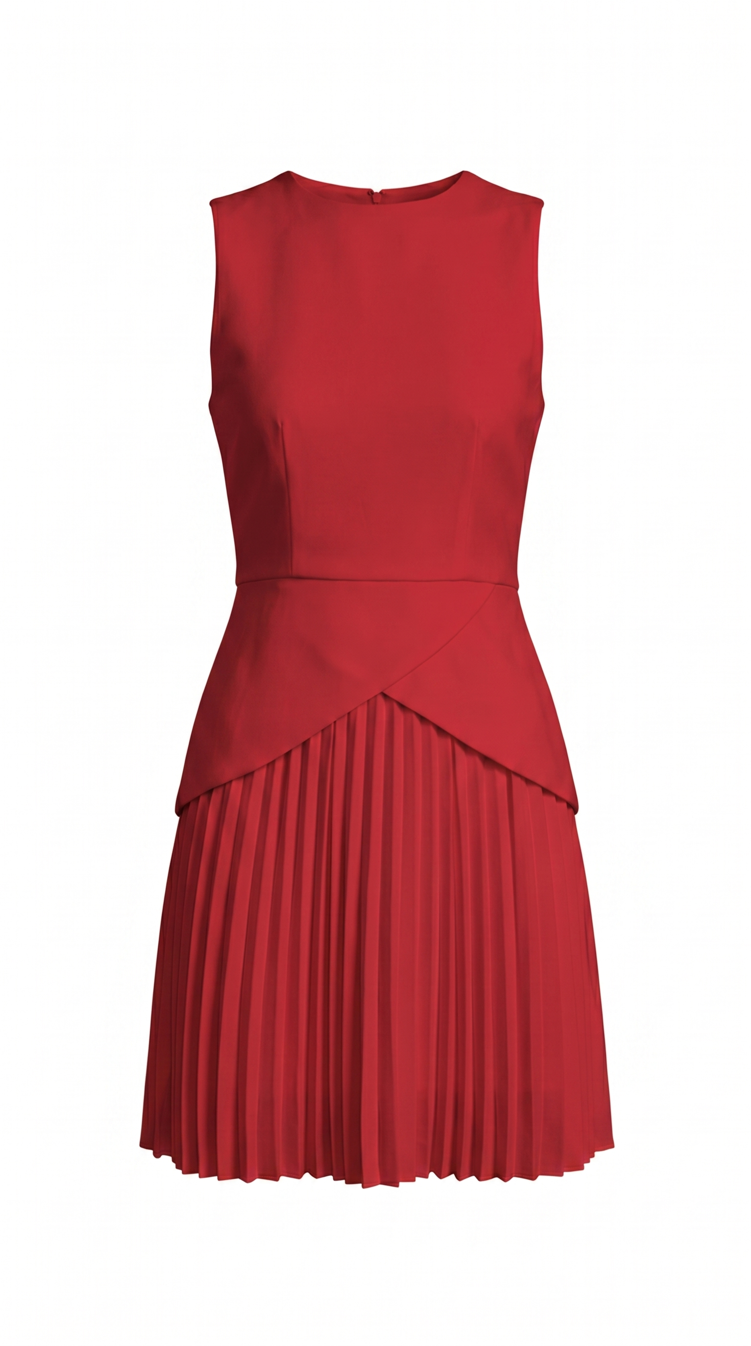 Sleeveless Pleated Hem Mini Dress
