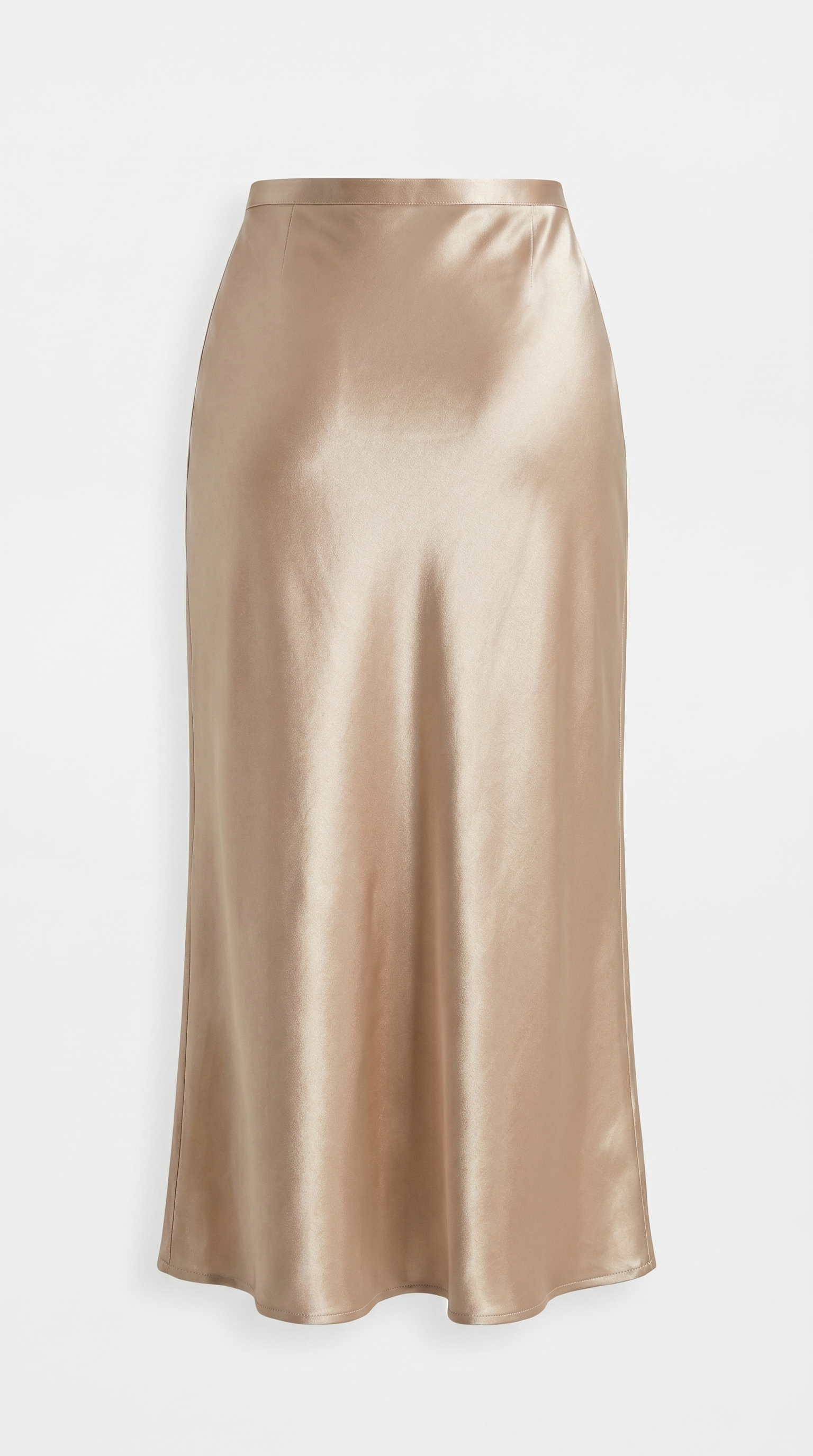 Fluid Satin Midi Skirt