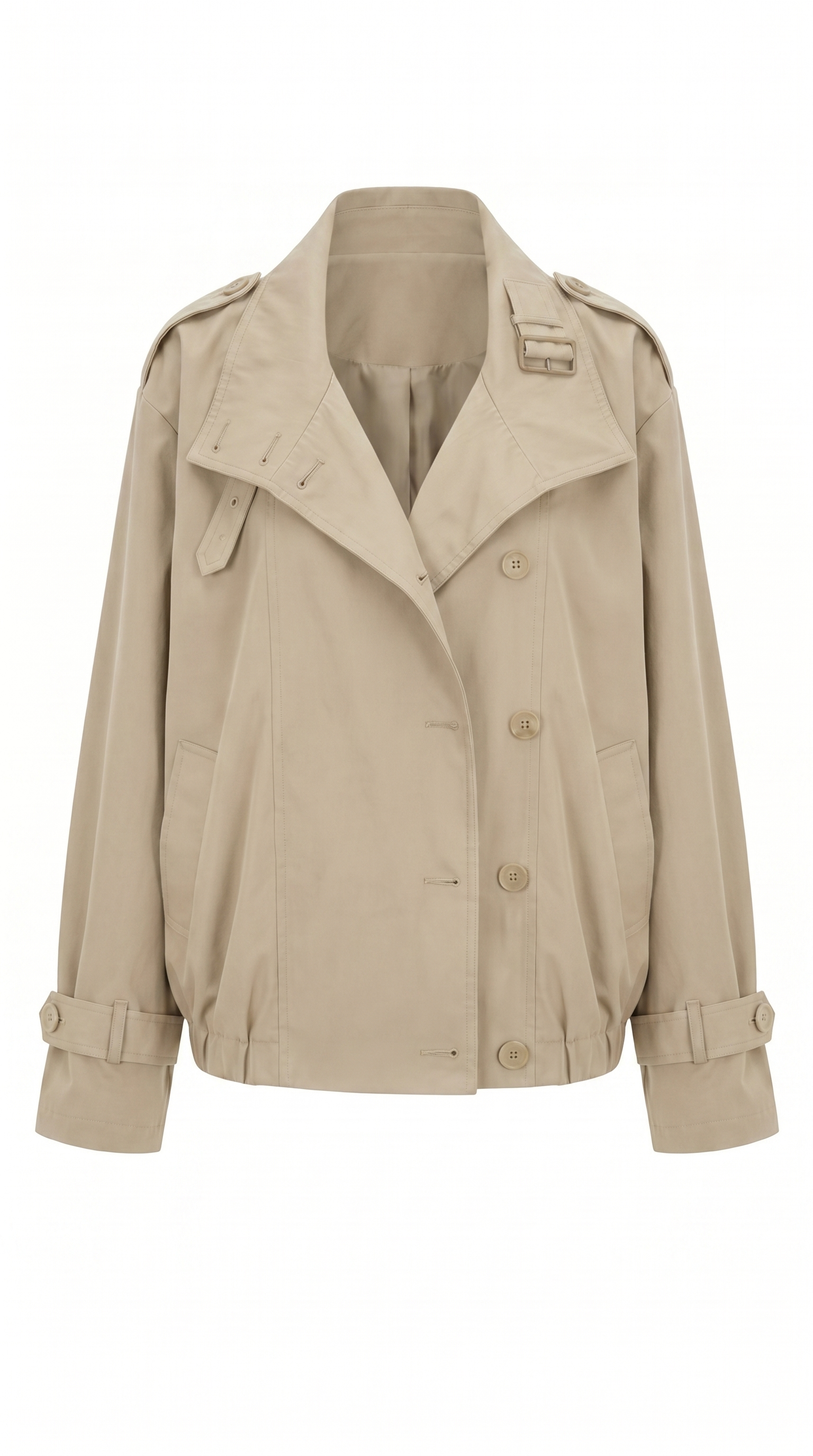 Vintage-Inspired Loose Fit Trench Coat