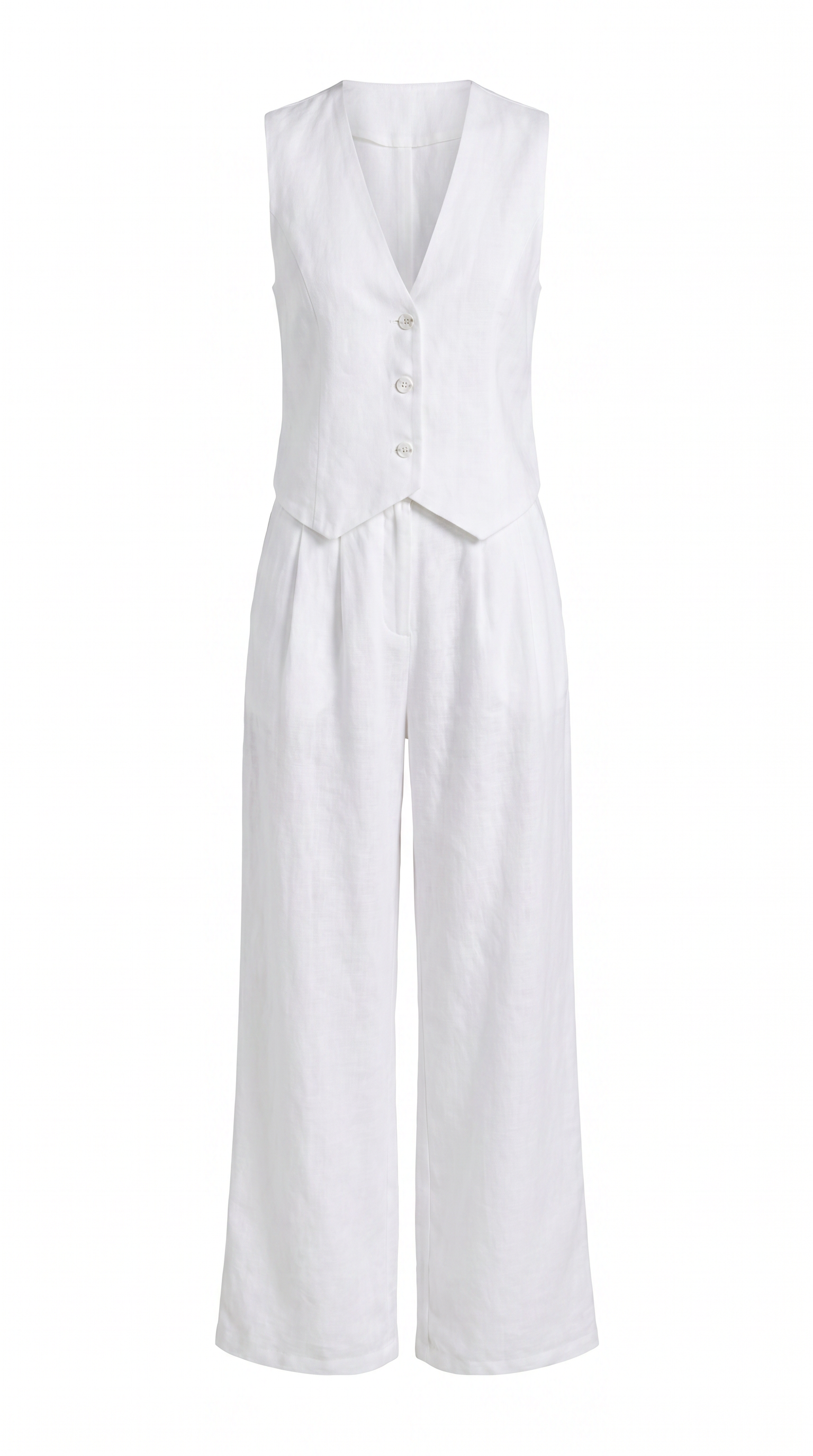 Relaxed Cotton Two-Piece Casual Pants Set