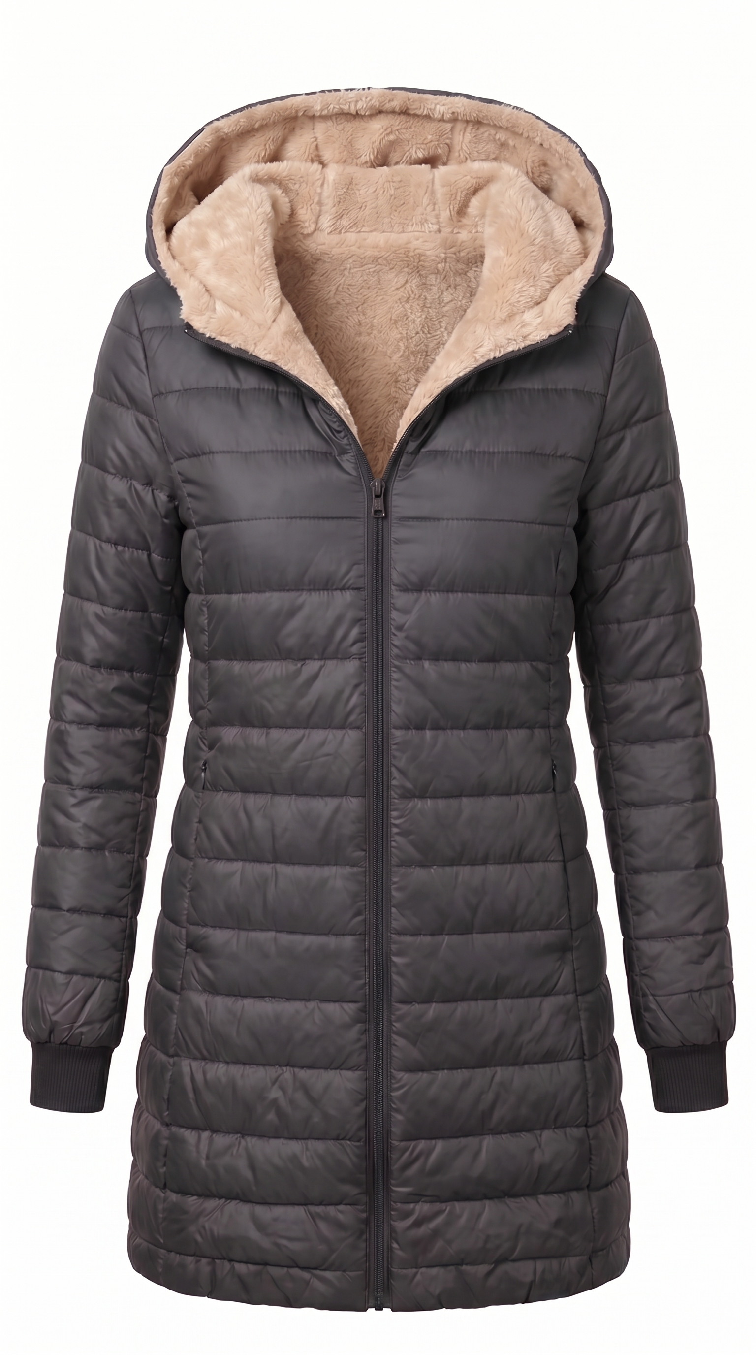 Hooded Water-Resistant Quilted Puffer Jacket