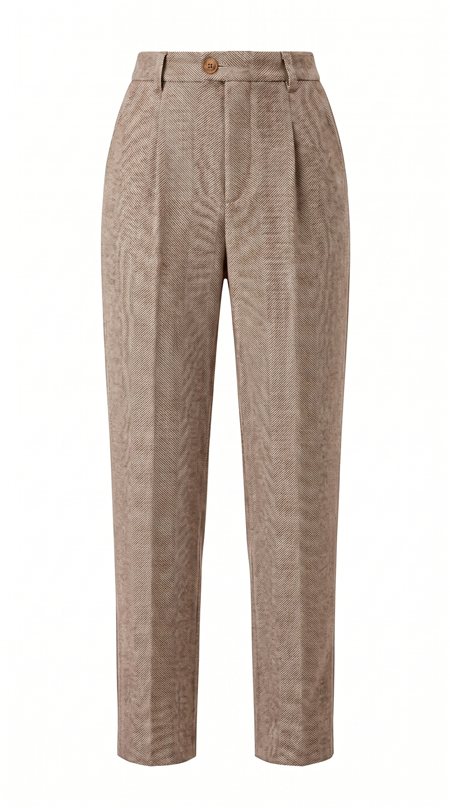 Tailored High-Waist Wool Dress Trousers
