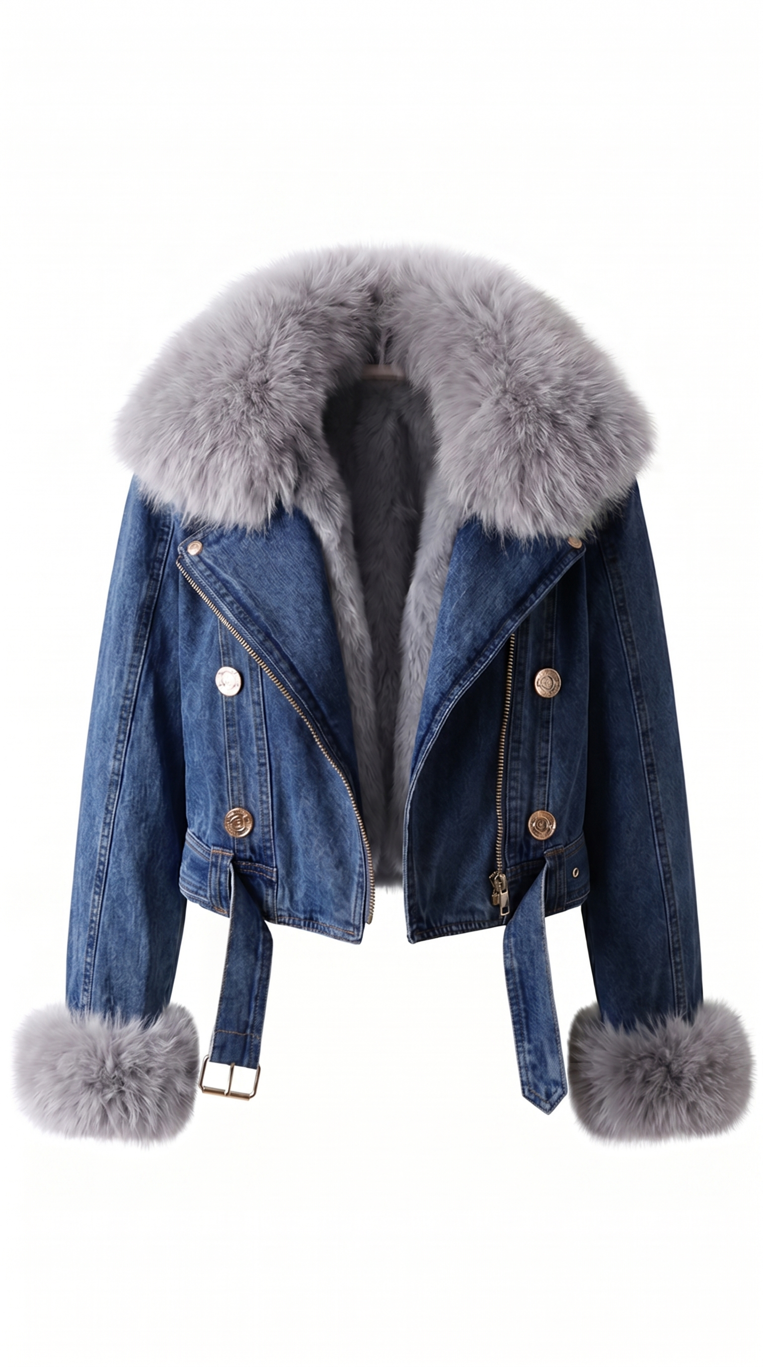 Vintage Wash Hooded Denim Jacket