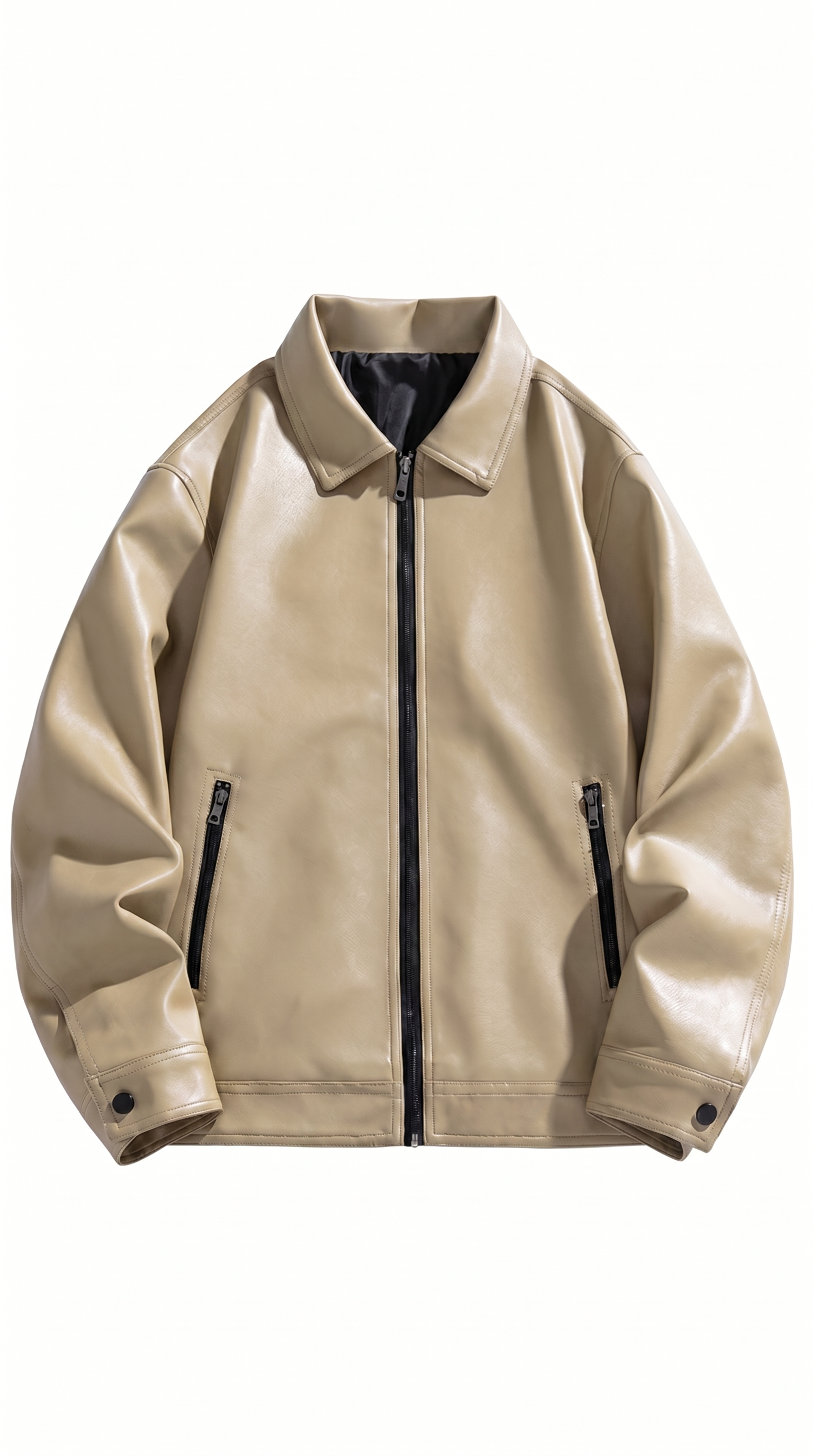 Moto Collar Vegan Leather Jacket