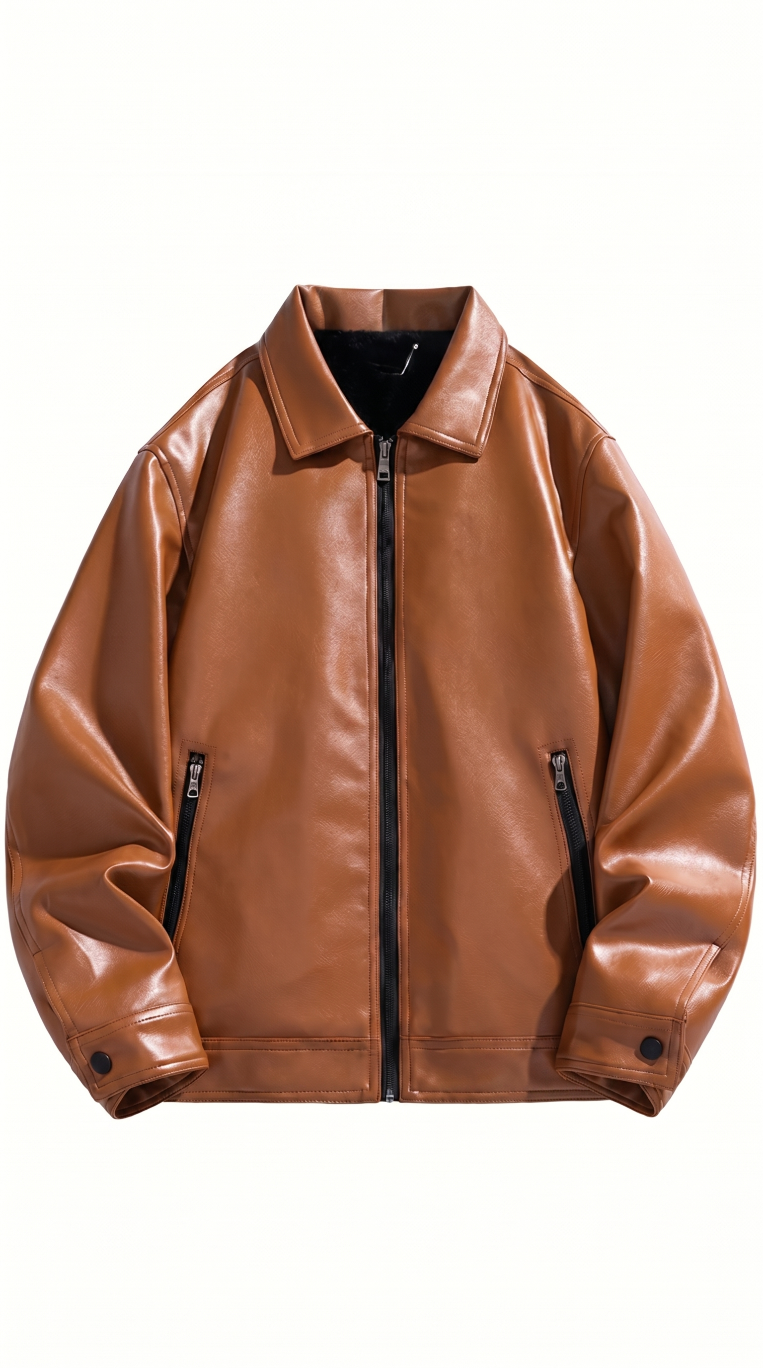 Moto Collar Vegan Leather Jacket