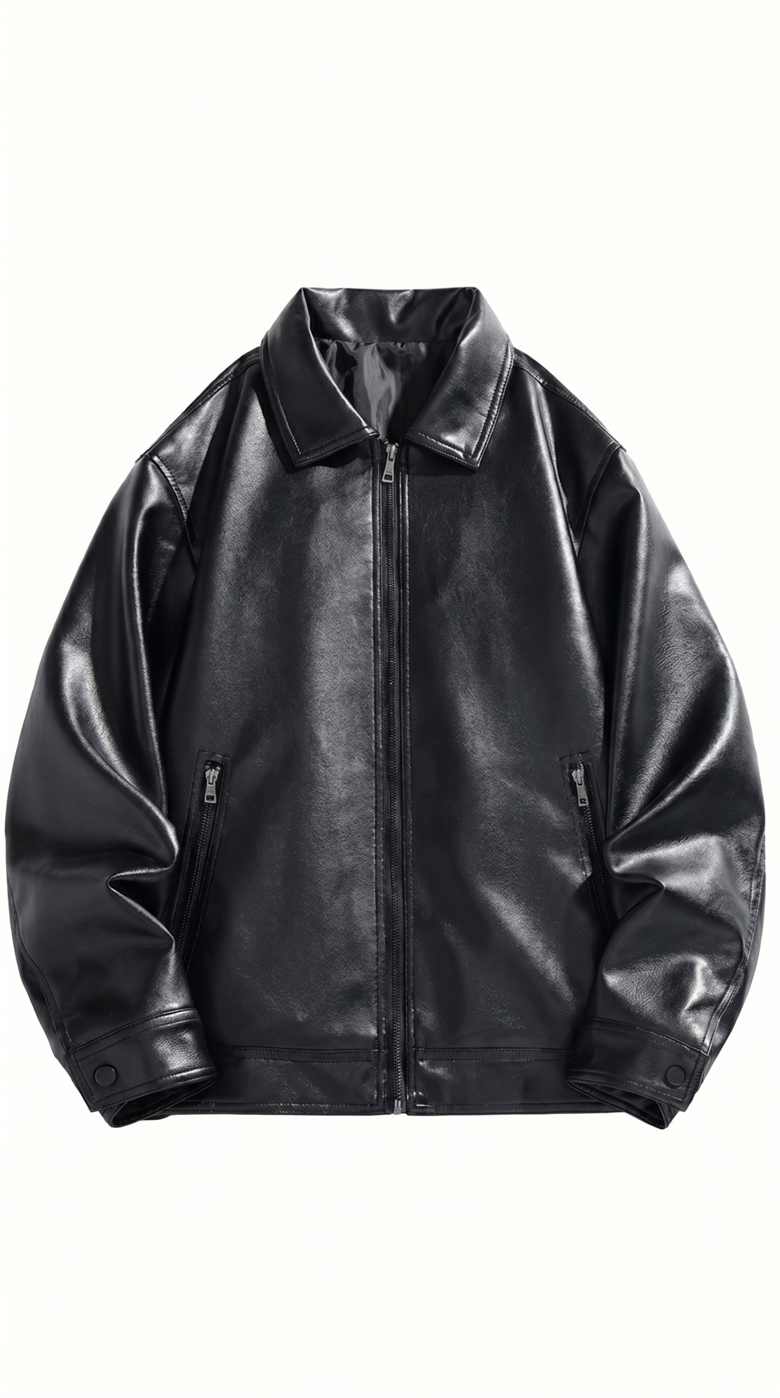Moto Collar Vegan Leather Jacket