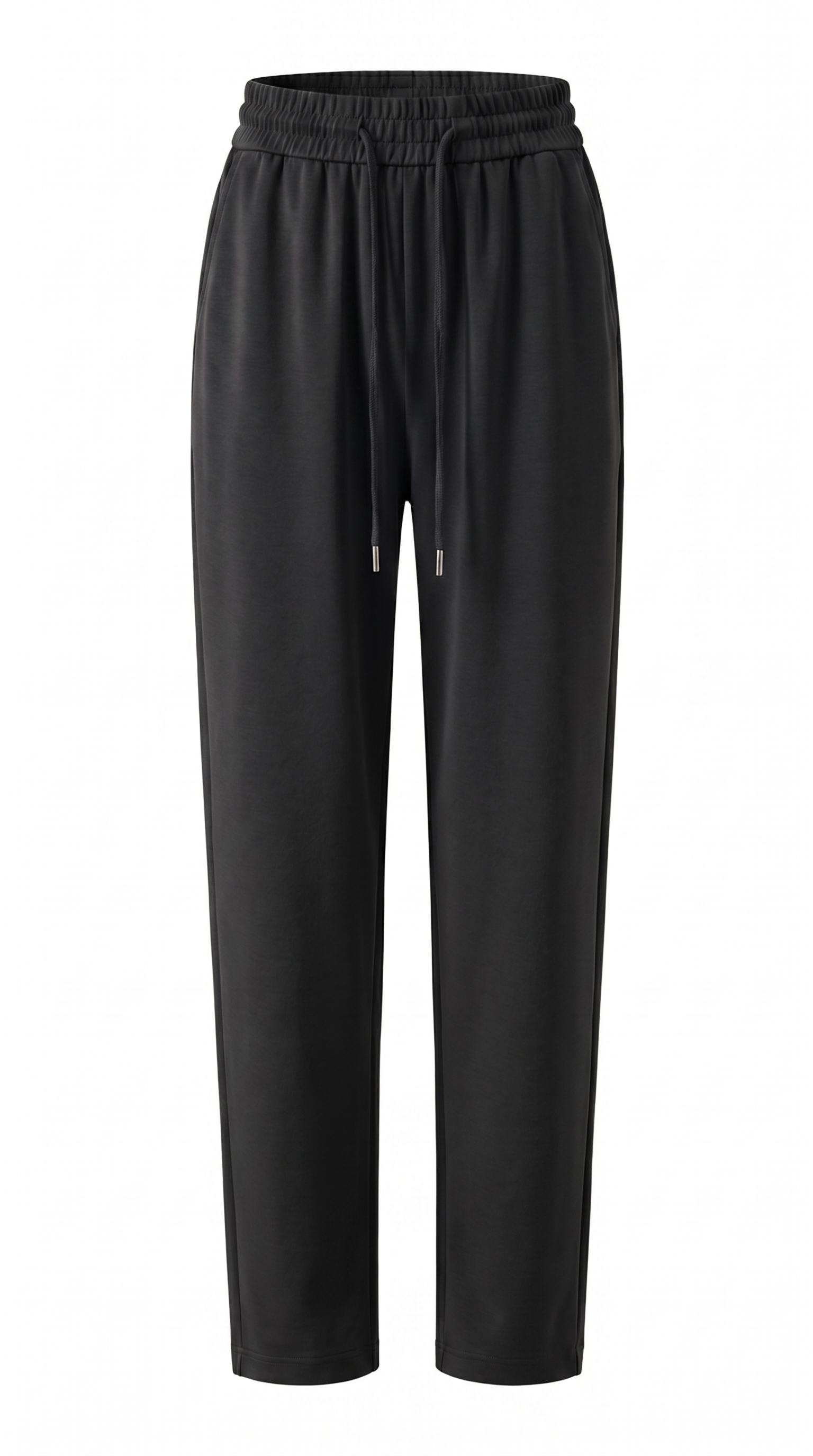 Lace Trim Silk-Blend Pull-On Trousers