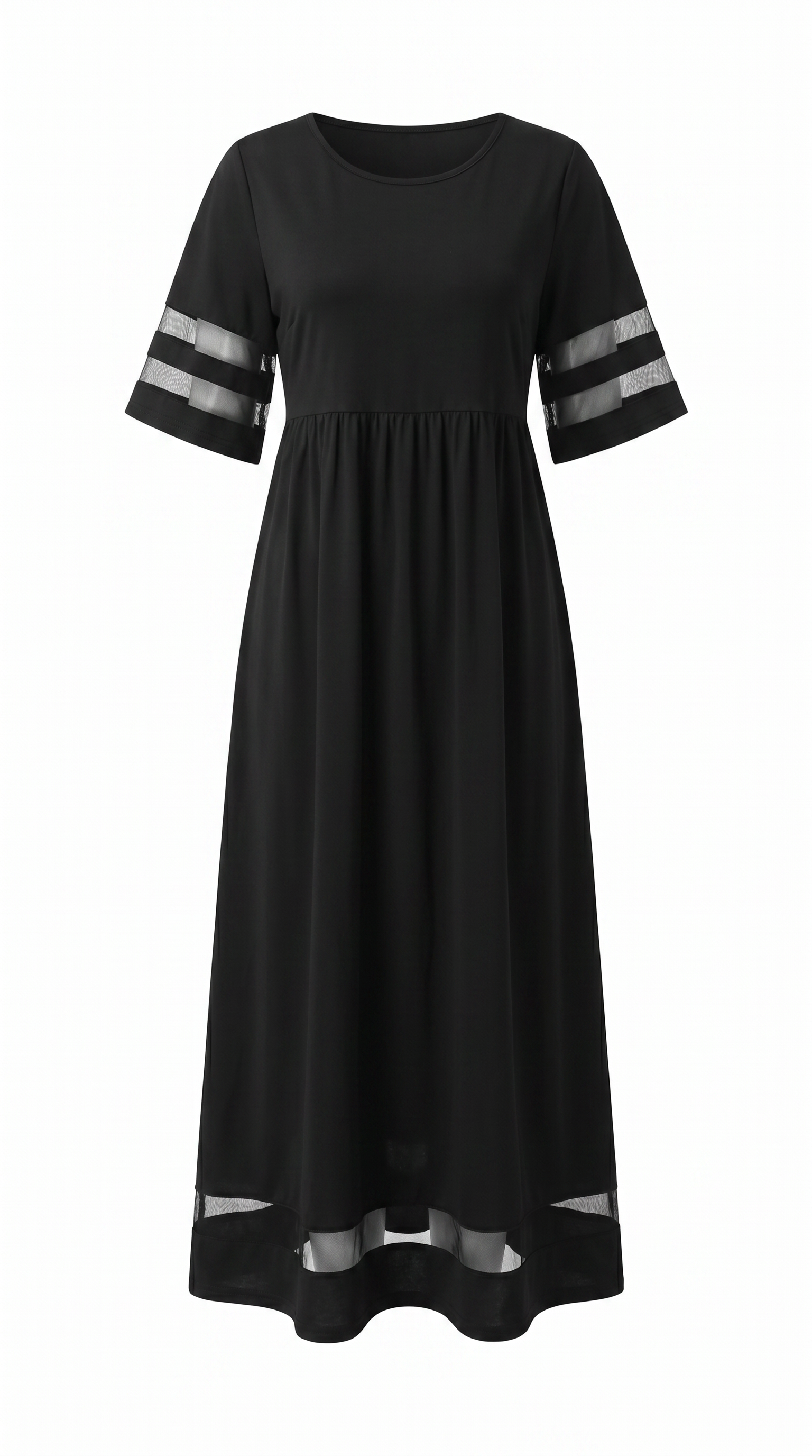 Flowing Tummy-Smoothing Midi Dress