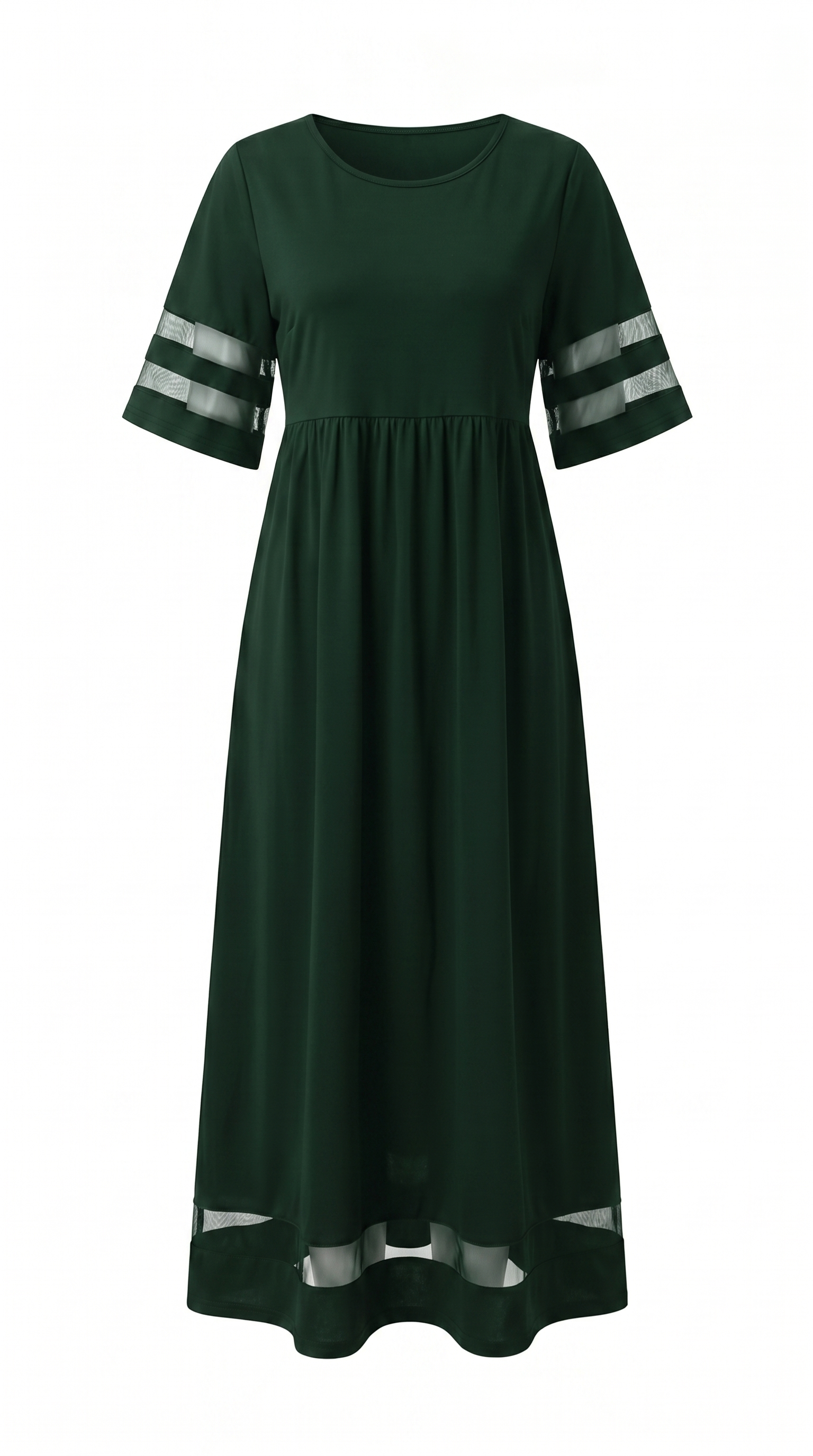 Flowing Tummy-Smoothing Midi Dress